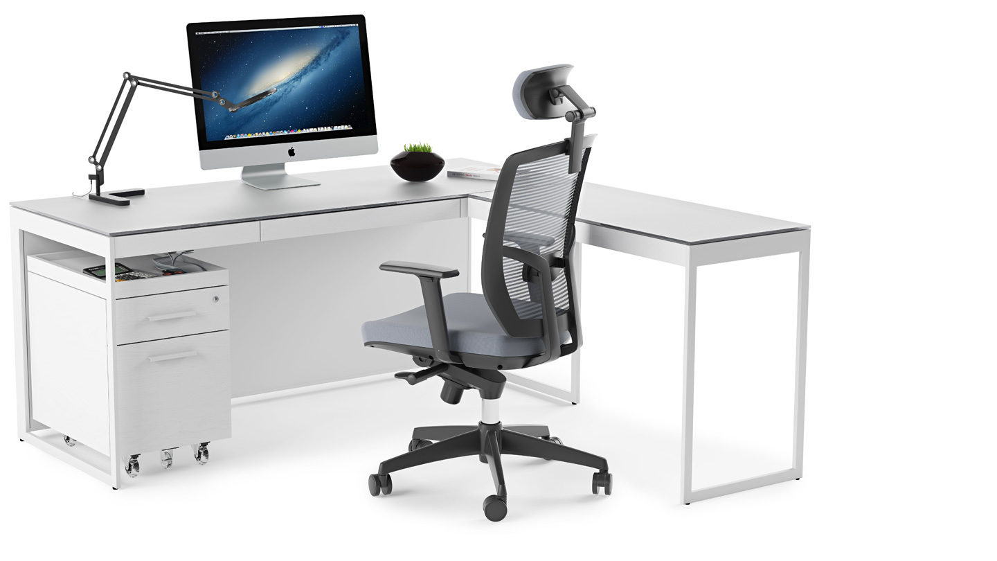centro desk 6401 satin white full width